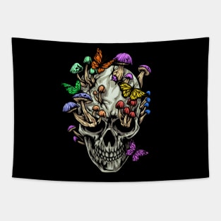 Skull Mushroom Tapestry
