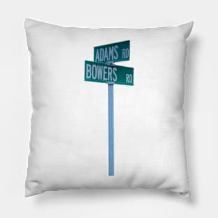 Adams Road Bowers Road Pillow