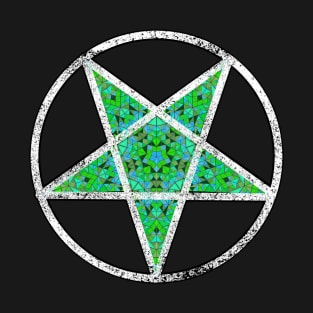 Kaleidoscope Pentagram (Green) T-Shirt