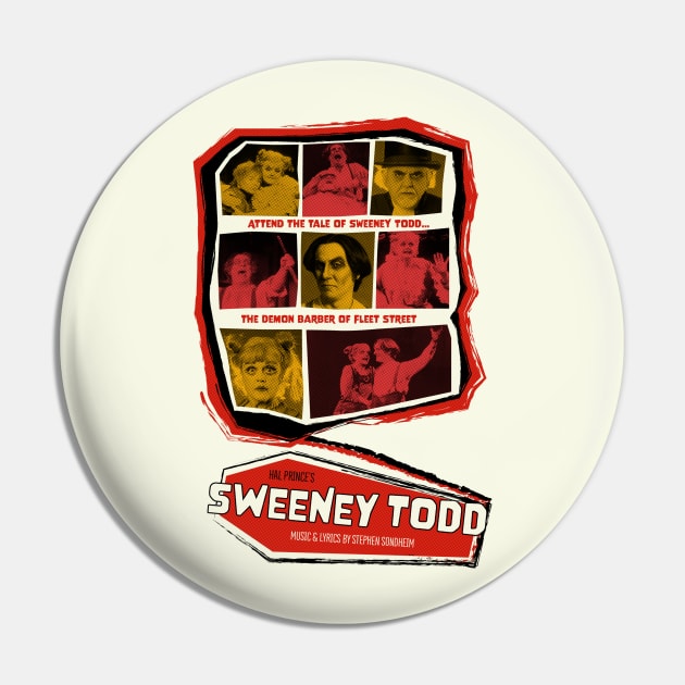 Sweeney Todd Vintage Horror Poster Pin by FrozenCharlotte