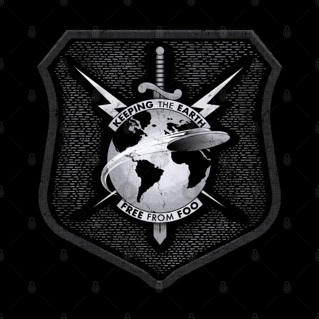 Foo Fighter Insignia (black & white shield by MunkeeWear