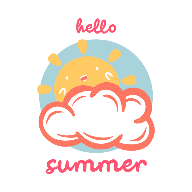 Hello Summer T-Shirt by BeeZeeBazaar