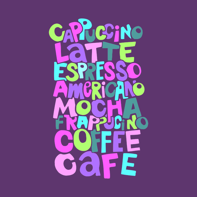 Pretty Pink Coffee Typography by AlondraHanley