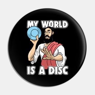 Jesus Christ Disc Golf My World Is A Disc Pin