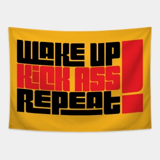 Wake Up Kick Ass Repeat! Tapestry