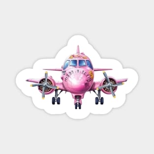 Pink Airplane Magnet