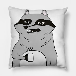 Sad raccoon Pillow