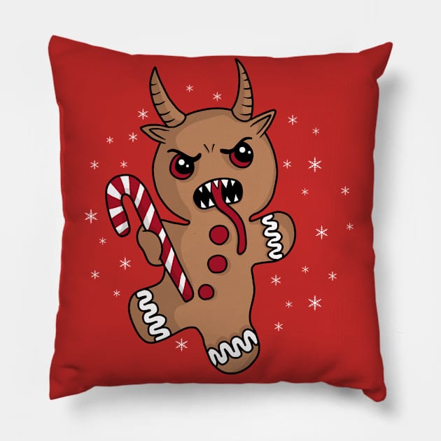 Gingerbread Krampus Pillow by valentinahramov