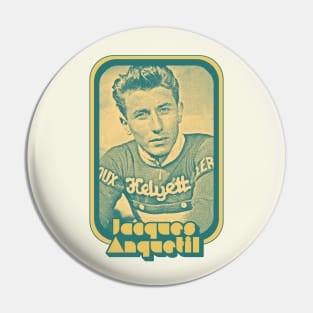 Jacques Anquetil // Retro Style Cycling Fan Art Pin