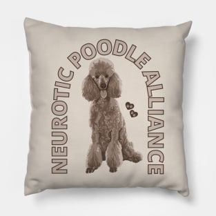 Neurotic Poodle Alliance Pillow