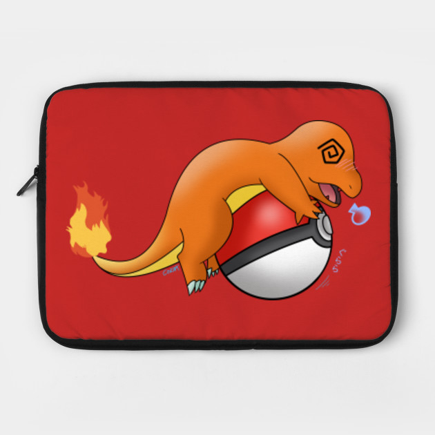 Charmander dizzy with pokeball