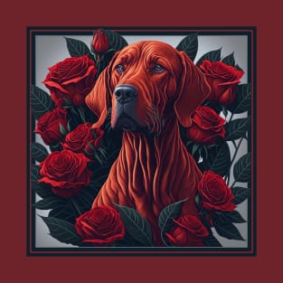 Vizsla red roses T-Shirt