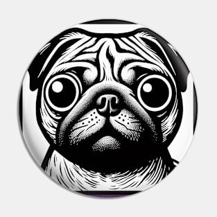 Pug Art Pin