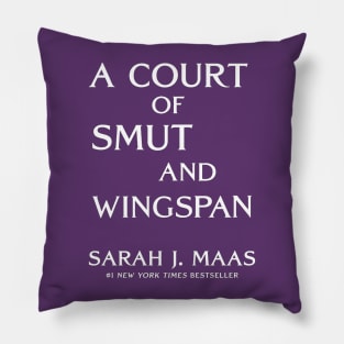 ACOTAR A Court of Smut and Wingspan White Purple Pillow