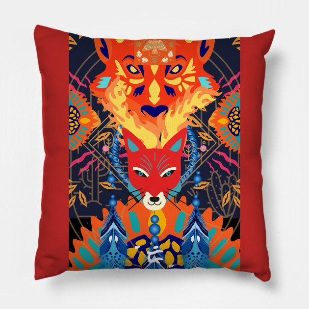 The Firefox Pillow by Rene Martin