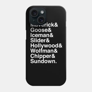 Top Gun Call Signs Phone Case