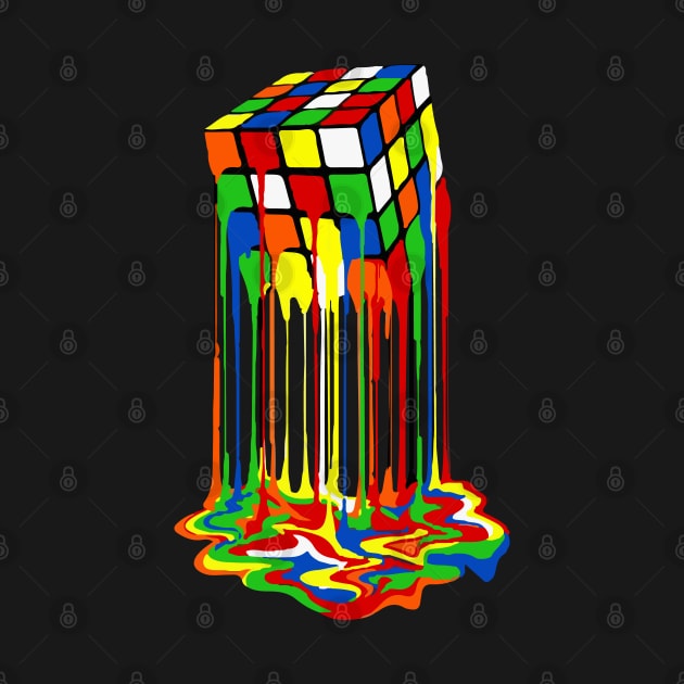 Melting Rubiks Cube by inkstyl