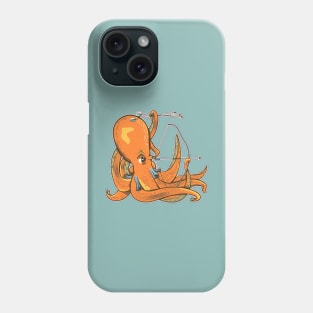 Octopus with a bow and arrow Phone Case