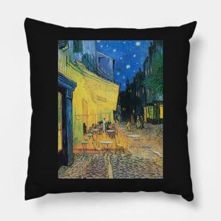 Café Terrace at Night (1888) Pillow