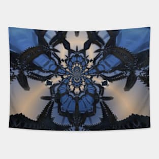 Blue Kaleidoscope Tapestry