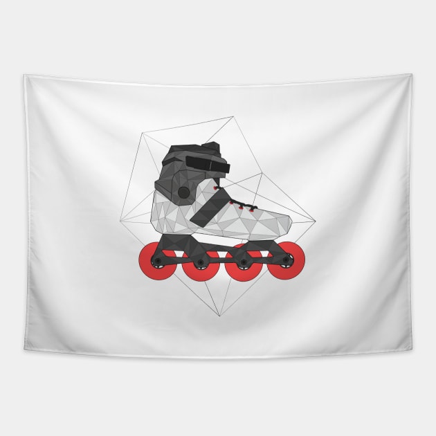 Roller Blade Triangle Art Tapestry by Whiterai