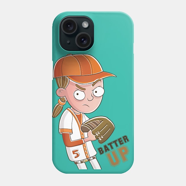 Batter Up! Baseball Pitcher Phone Case by vaughanduck