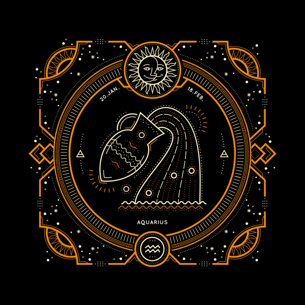 Aquarius Sacred Symbol by DISOBEY