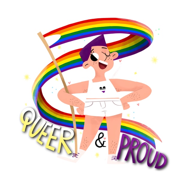 Queer & Proud - Asex heart by Gummy Illustrations