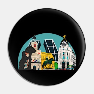 MADRID THE CITY | DESIGNING MADRID | BLACK VERSION Pin