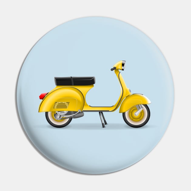 Classic motorcycle scooter in yellow Pin by ojovago