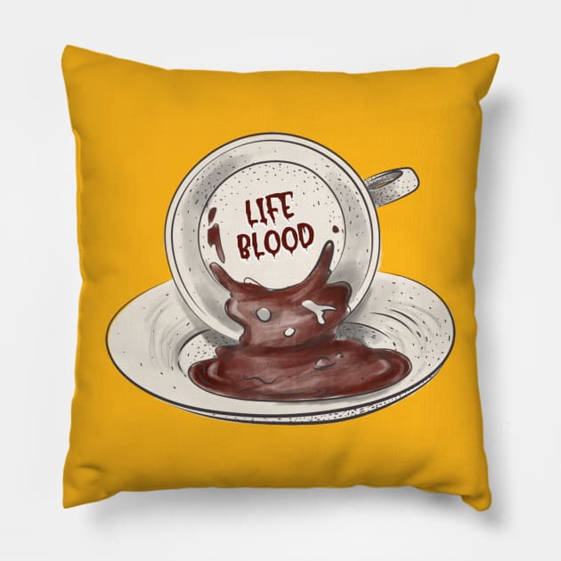 LIFE BLOOD Pillow by AurosakiCreations
