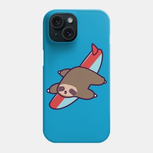 Surfing Sloth Phone Case