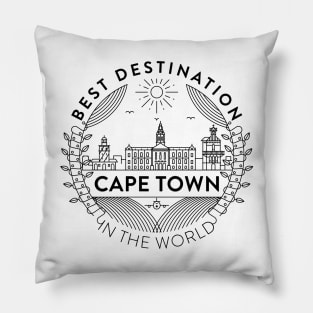 Cape Town Minimal Badge Design Pillow