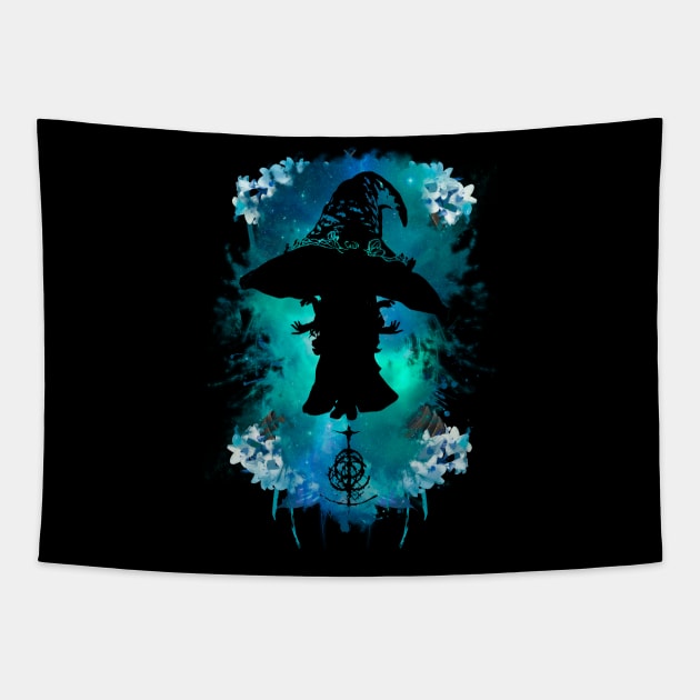 Winter Witch Abstract Tapestry by Scailaret