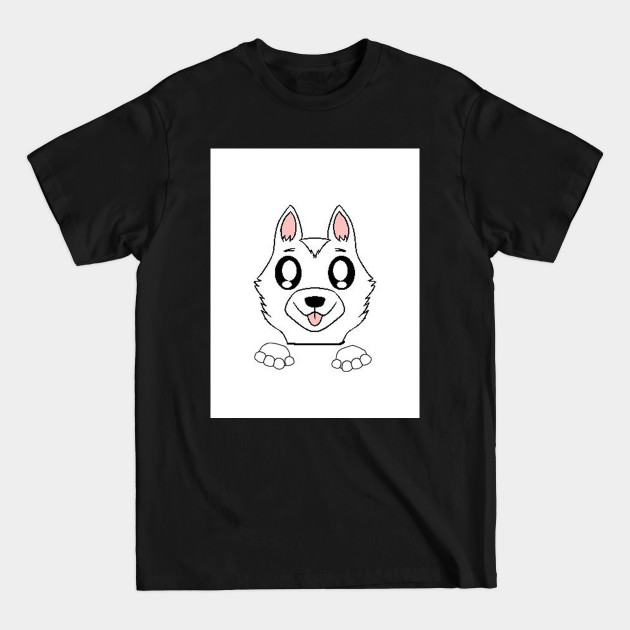 Disover German Shepherd white peeking cartoon - German Shepherd - T-Shirt