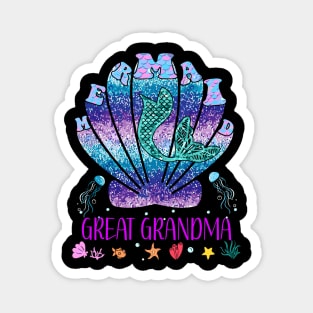 Mermaid Great Grandma Her Women Mermaid Matching Party Magnet