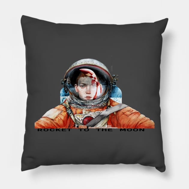 Rocket to the Moon Pillow by Julepe