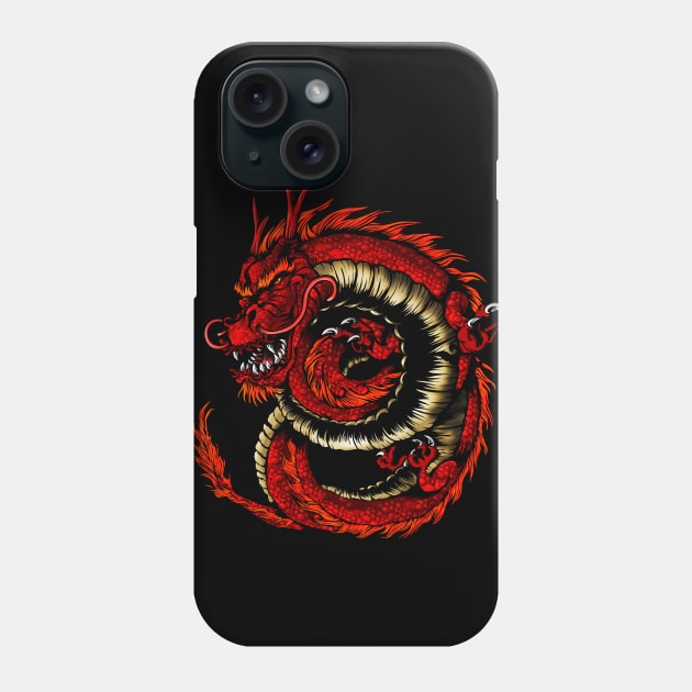 Wonderful asian dragon Phone Case by Nicky2342