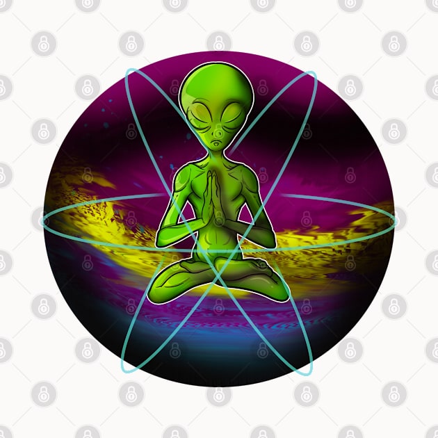 Alien Galaxy Yoga by Trendy Black Sheep