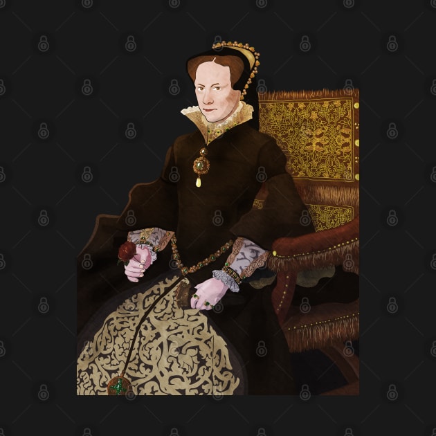 Queen Mary I - historical illustrations by vixfx