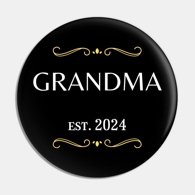 grandma to be - grandma est 2024 Pin by vaporgraphic