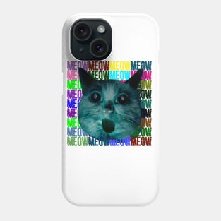 cat rofl meow mem space nature Phone Case