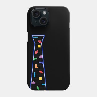 Tetris Tie Tee- Blue Phone Case