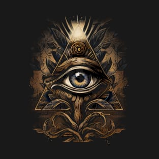 All seeing eye - Gold T-Shirt