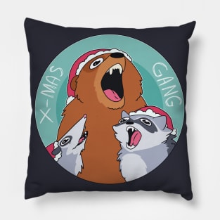 x-mas trash gang Pillow