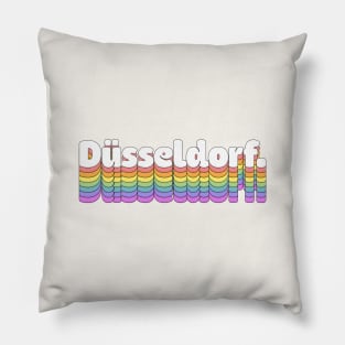 Düsseldorf \\\//// Retro Typography Design Pillow