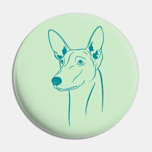 Pharaoh Hound (Light Olive and Teal) Pin