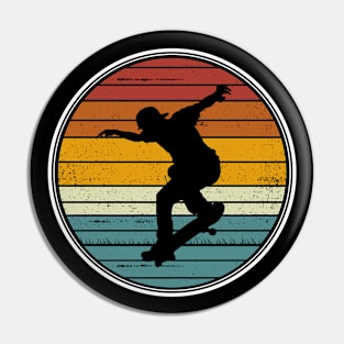 Men Skateboarding Boy Retro Skateboarder Gifts This is How I Roll Pin