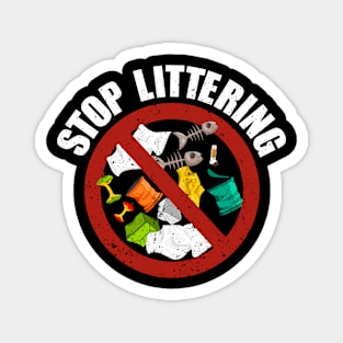 No littering Environment Stop Littering Recycle Earth Day Magnet