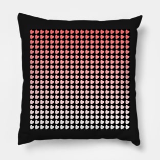 Pink and Black Heart Pattern Pillow